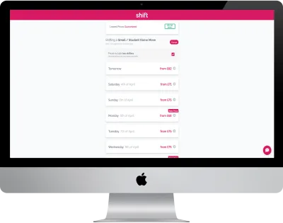 Shift.online weekly calendar view